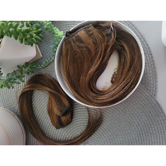 Luxy Brand 16” Halo real human hair extensions 140gm of hair - Picture 4 of 8